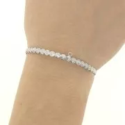 Pulsera jonc de latón con anilla cerrada a decorar 4.6x160 mm - Rodiado x1