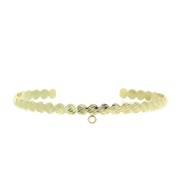 Pulsera jonc de latón con anilla cerrada a decorar 4.6x160 mm - Dorado x1|raw }}