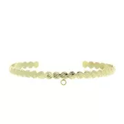 Pulsera jonc de latón con anilla cerrada a decorar 4.6x160 mm - Dorado x1