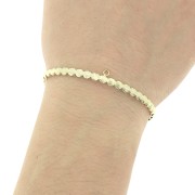 Pulsera jonc de latón con anilla cerrada a decorar 4.6x160 mm - Dorado x1