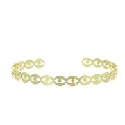 Pulsera jonc forma ojo de latón a decorar 6x160 mm - Dorado x1|raw }}