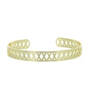 Pulsera jonc forma rombo de latón a decorar 8x160 mm - Dorado x1|raw }}