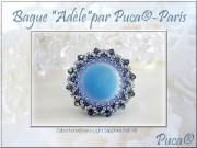 Cabuchón redondo de cristal by Puca® 18 mm Jet Gold Splash x1