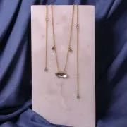 Mini dije redondo óxido de zirconio - 5 mm - Dorado/Cristal x1