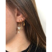 Mini dije gota con óxido de zirconio - 8x4mm Rodiado/Cristal x1