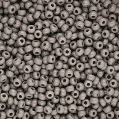 Cuentas de Rocalla Preciosa 11/0, 2 mm - Opacas, color topo, 20 g