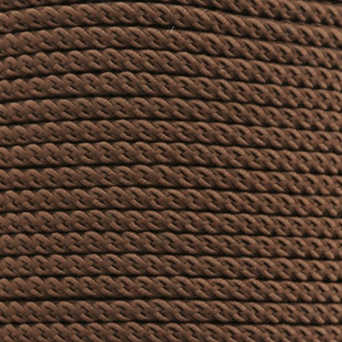 Cordón de poliéster trenzado 2 mm - Marrón x1m