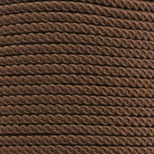 Cordón de poliéster trenzado 2 mm - Marrón x1m