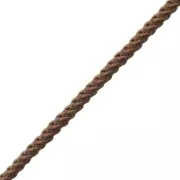 Cordón de poliéster trenzado 2 mm - Marrón x1m