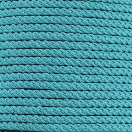 Cordón de poliéster trenzado 2 mm - Turquesa x1m