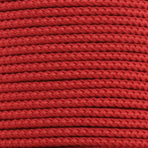 Cordón de poliéster trenzado 2 mm - Rojo x1m