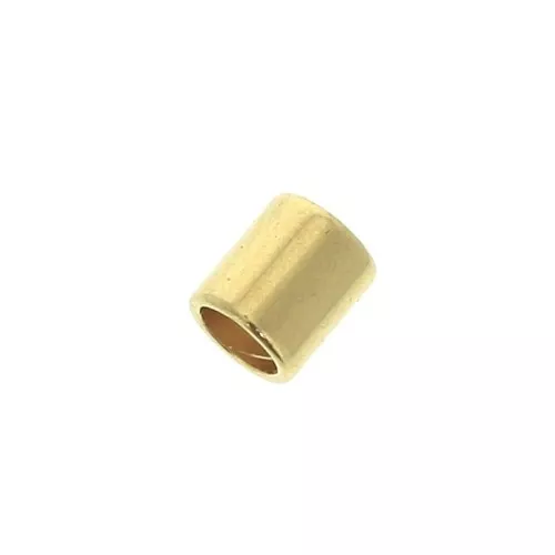Terminales tubo de acabado para cordón 2.5 mm - Dorado con oro fino x10
