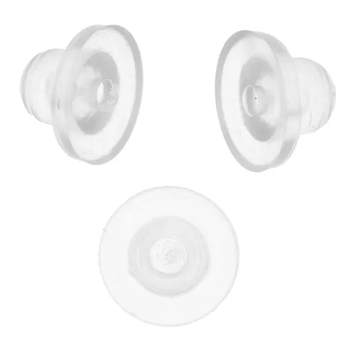 Tuercas para pendientes clip 7 mm de silicona x10