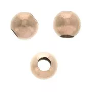 Cuentas Redondas de 4 mm Plata 925 Dorado Rosa x25