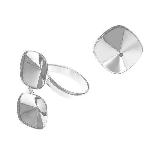 Anillo doble para cabuchón PureCrystal 4470 12 mm de Plata 925 x1