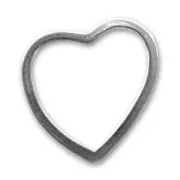 Separador corazon 48 mm rodiado x1