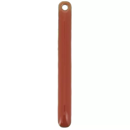 Dije con forma de barra de metal y resina epoxi 3x28 mm Terracotta x4