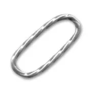 Separadores ovalados decorados 24 mm plateado antiguo x10