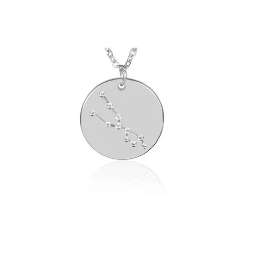 Colgante con constelación de estrellas Tauro20 mm anilla abierta - Acero Inox x1