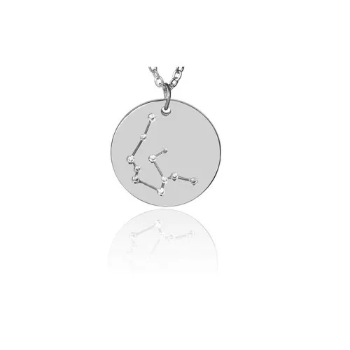 Colgante con constelación de estrellas Acuario 20 mm anilla abierta - Acero Inox x1