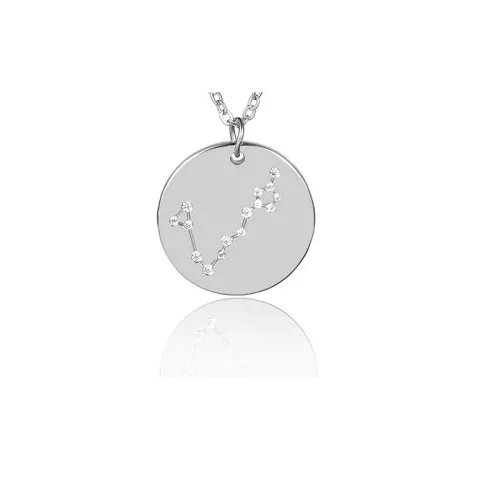 Colgante con constelación de estrellas Piscis 20 mm anilla abierta - Acero Inox x1