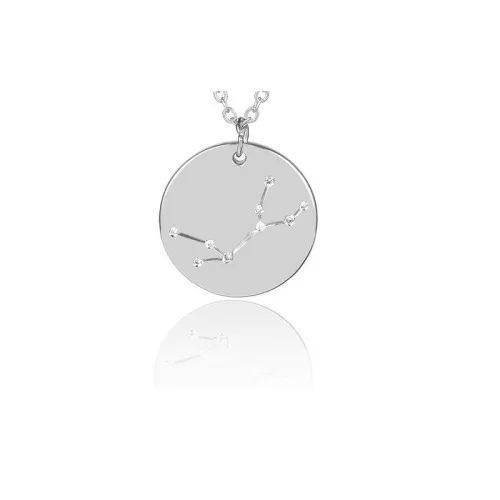 Colgante con constelación de estrellas Virgo 20 mm anilla abierta - Acero Inox x1