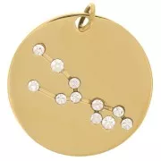 Colgante constelación de estrellas Tauro 20mm anilla abierta Acero Inox Doradox1