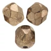 Facetadas 5 mm Gold Bronze x50