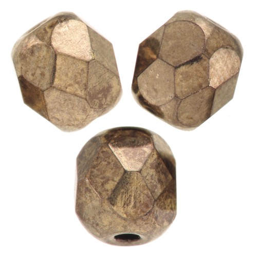 Facetadas 5 mm Gold Bronze x50