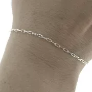 Cadena malla rectangular 1.85 mm de Plata 925 x50 cm