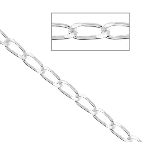 Cadena malla Caballo 1.80 mm de Plata 925 x50 cm