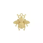 Dije abeja de zamac 20.5x19.5 mm - Dorado con oro fino x1