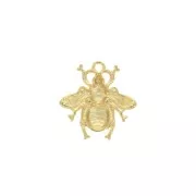 Dije abeja de zamac 20.5x19.5 mm - Dorado con oro fino x1