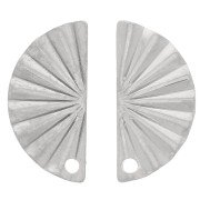 Ganchos pendientes medio circulo arrugado 15x7 mm con un agujero De Acero Inox x2