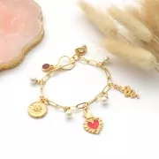 Dije serpiente de zamac 24x8.5 mm - Dorado con oro fino x1