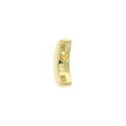 Cuenta de metal media luna 11.5x8 mm - Dorado con oro fino x1