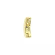 Cuenta de metal media luna 11.5x8 mm - Dorado con oro fino x1