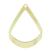 Colgante triangular abanico calado 28x20.5 mm de latón - Dorado x1