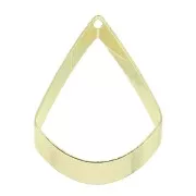 Colgante triangular abanico calado 28x20.5 mm de latón - Dorado x1