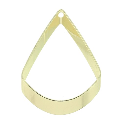 Colgante triangular abanico calado 28x20.5 mm de latón - Dorado x1