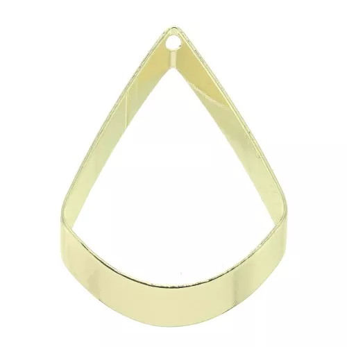 Colgante triangular abanico calado 28x20.5 mm de latón - Dorado x1