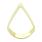 Colgante triangular abanico calado 28x20.5 mm de latón - Dorado x1
