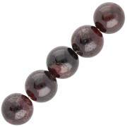 Cuentas 6 mm gema - Garnet x10