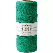 Bobina de 62 metros de hilo de cáñamo Hemp Cord 1.1 mm Green