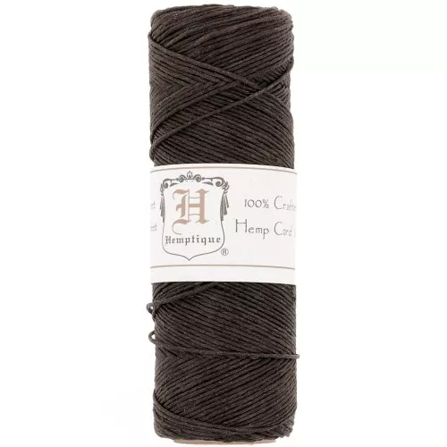 Bobina de 62 metros de hilo de cáñamo Hemp Cord 1.1 mm Marrón oscuro