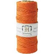 Bobina de 62 metros de hilo de cáñamo Hemp Cord 1.1 mm Naranja