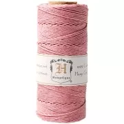 Bobina de 62 metros Bobina de Hilo de cáñamo Hemp Cord 1.1 mm Antiguo rosa