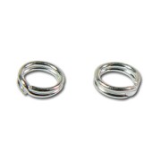 Anillas dobles 4x0.5 mm Plata 925 x50|raw }}