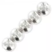 Bolas 10x9 mm plateado x15