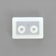 Molde silicona Padico gota 15x10 mm y gancho para resina x1